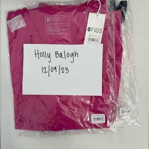 New FIGS electric orchid set.